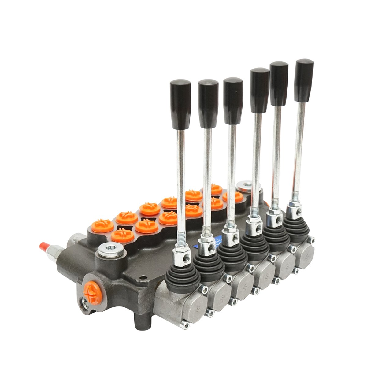 Distribuitor hidraulic cu 6 manete incluse debit 80L/min, 15 /+80 Breckner Germany